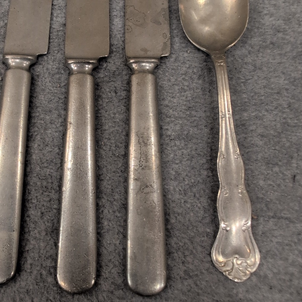 Crescent Nickel Silver Flatware Set 14pc Ornate Scroll Forks Spoons Knives - Picture 7 of 10